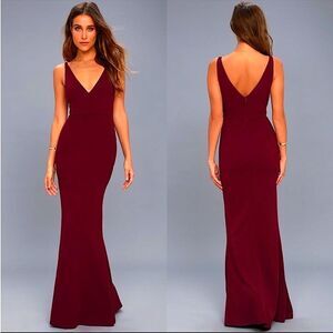 Lulu's Burgundy Maxi Dress